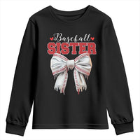 Baseball Sister Youth Sweatshirt Soft Ball Game Day Dripping Ice Cream Coquette Bow