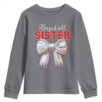 Baseball Sister Youth Sweatshirt Soft Ball Game Day Dripping Ice Cream Coquette Bow