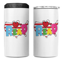 Read Lover America Map 4 in 1 Can Cooler Tumbler National Reading Month Bookish Book Lovers