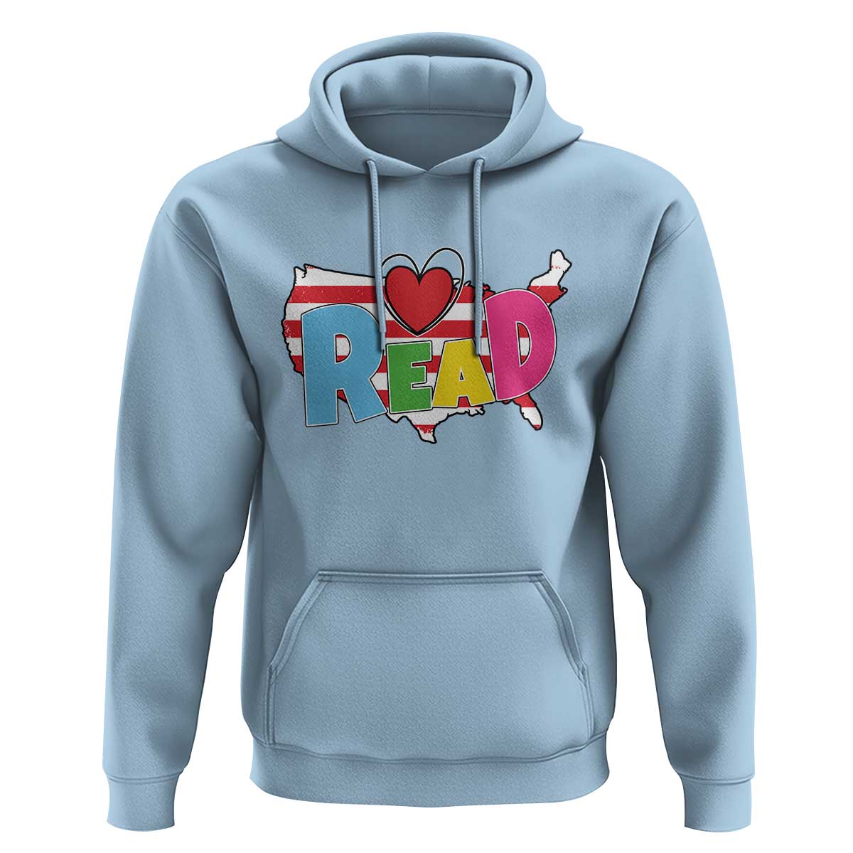 Read Lover America Map Hoodie National Reading Month Bookish Book Lovers