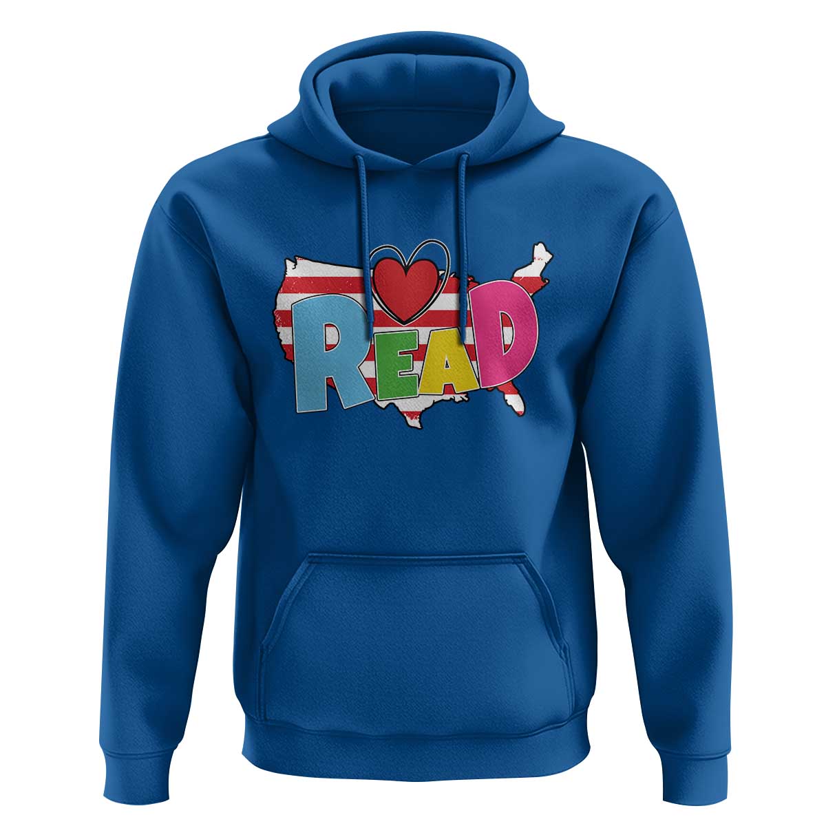 Read Lover America Map Hoodie National Reading Month Bookish Book Lovers