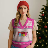 Read Lover America Map V-Neck Knit Sweater Vest National Reading Month Bookish Book Lovers - Wonder Print Shop