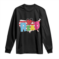 Read Lover America Map Long Sleeve Shirt National Reading Month Bookish Book Lovers