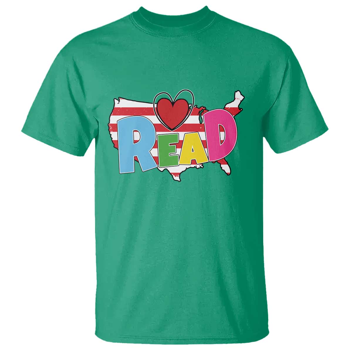 Read Lover America Map T Shirt National Reading Month Bookish Book Lovers
