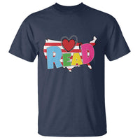 Read Lover America Map T Shirt National Reading Month Bookish Book Lovers