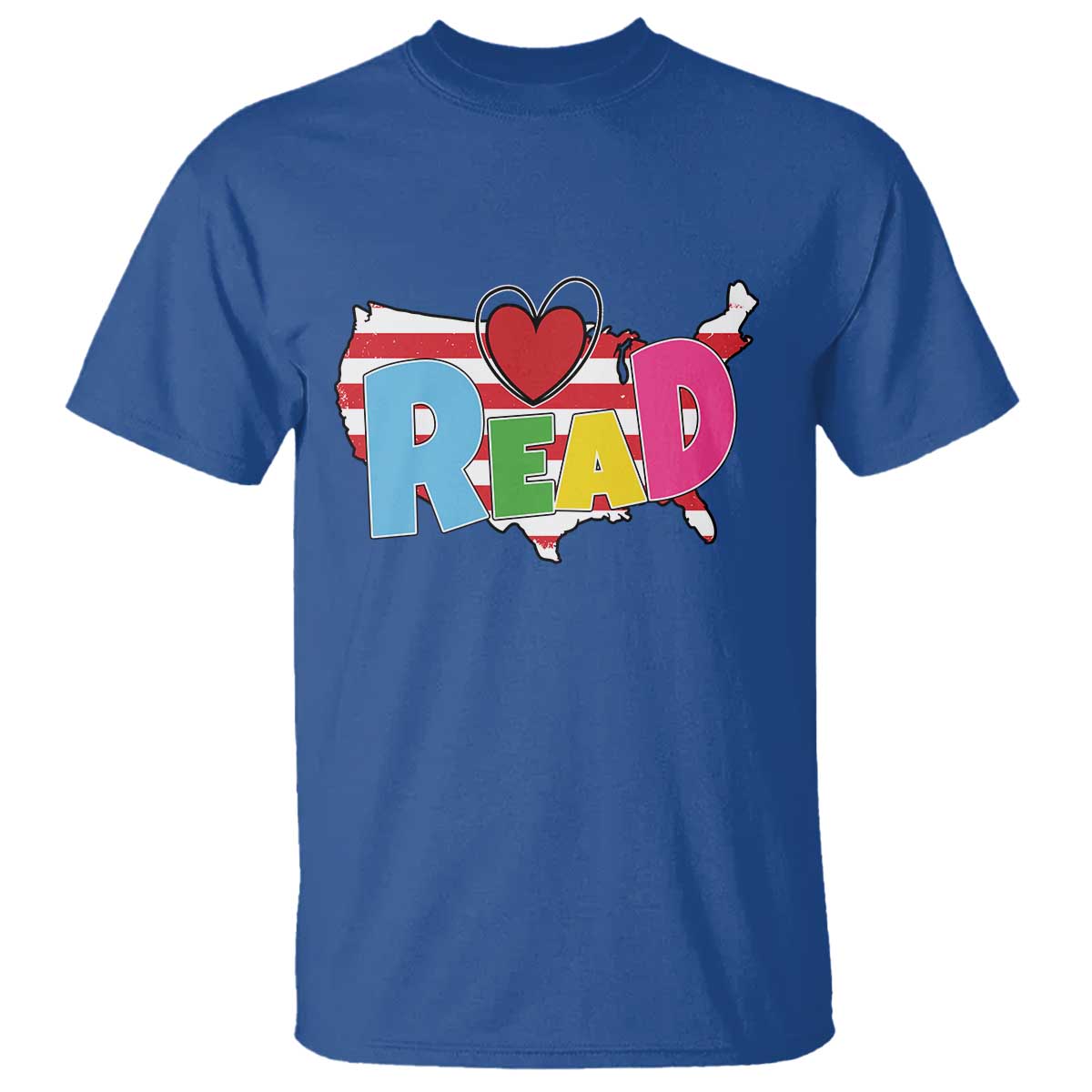 Read Lover America Map T Shirt National Reading Month Bookish Book Lovers