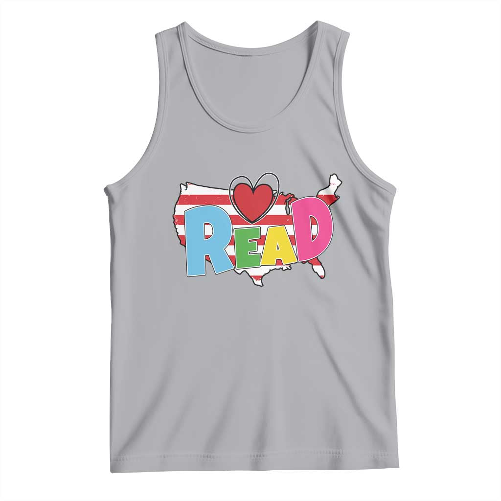 Read Lover America Map Tank Top National Reading Month Bookish Book Lovers