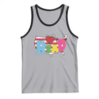 Read Lover America Map Tank Top National Reading Month Bookish Book Lovers