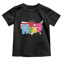 Read Lover America Map Toddler T Shirt National Reading Month Bookish Book Lovers