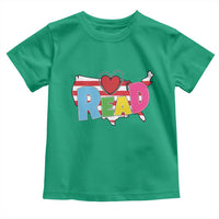 Read Lover America Map Toddler T Shirt National Reading Month Bookish Book Lovers