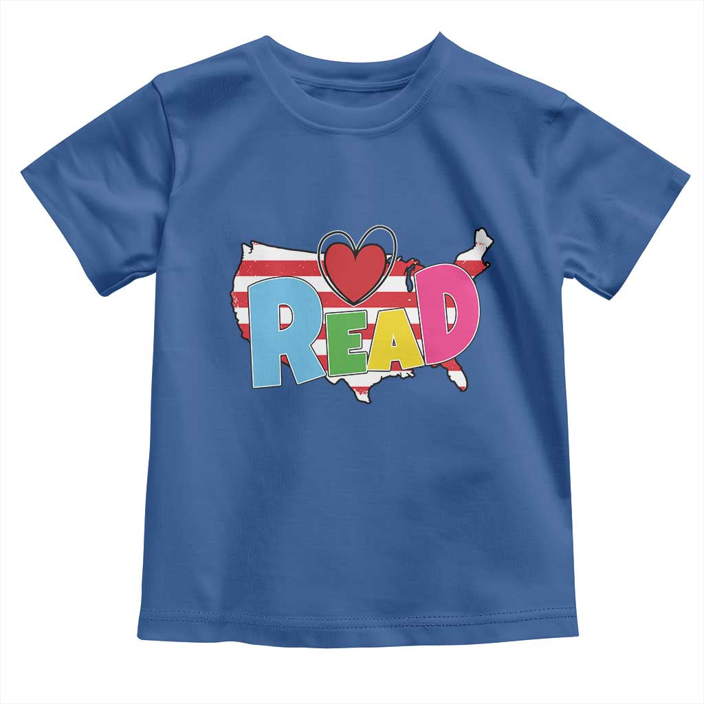 Read Lover America Map Toddler T Shirt National Reading Month Bookish Book Lovers
