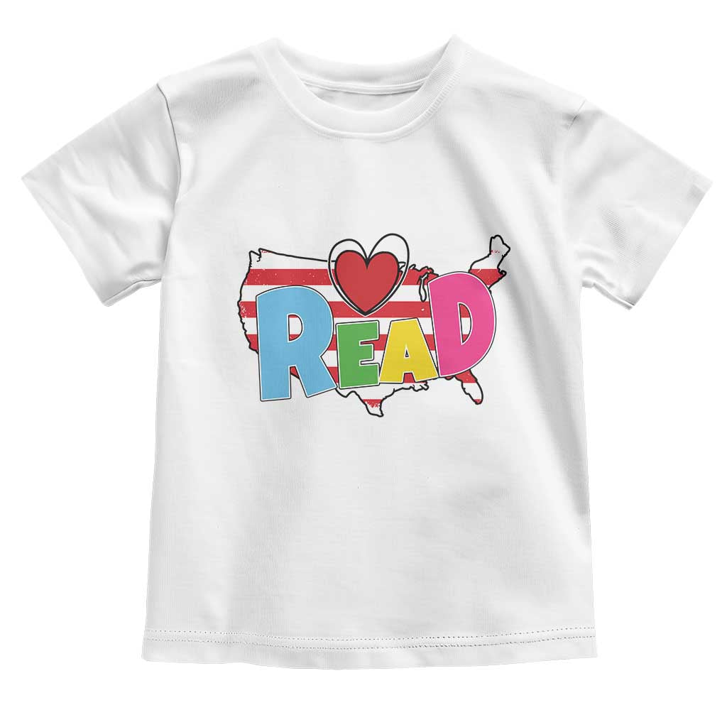 Read Lover America Map Toddler T Shirt National Reading Month Bookish Book Lovers