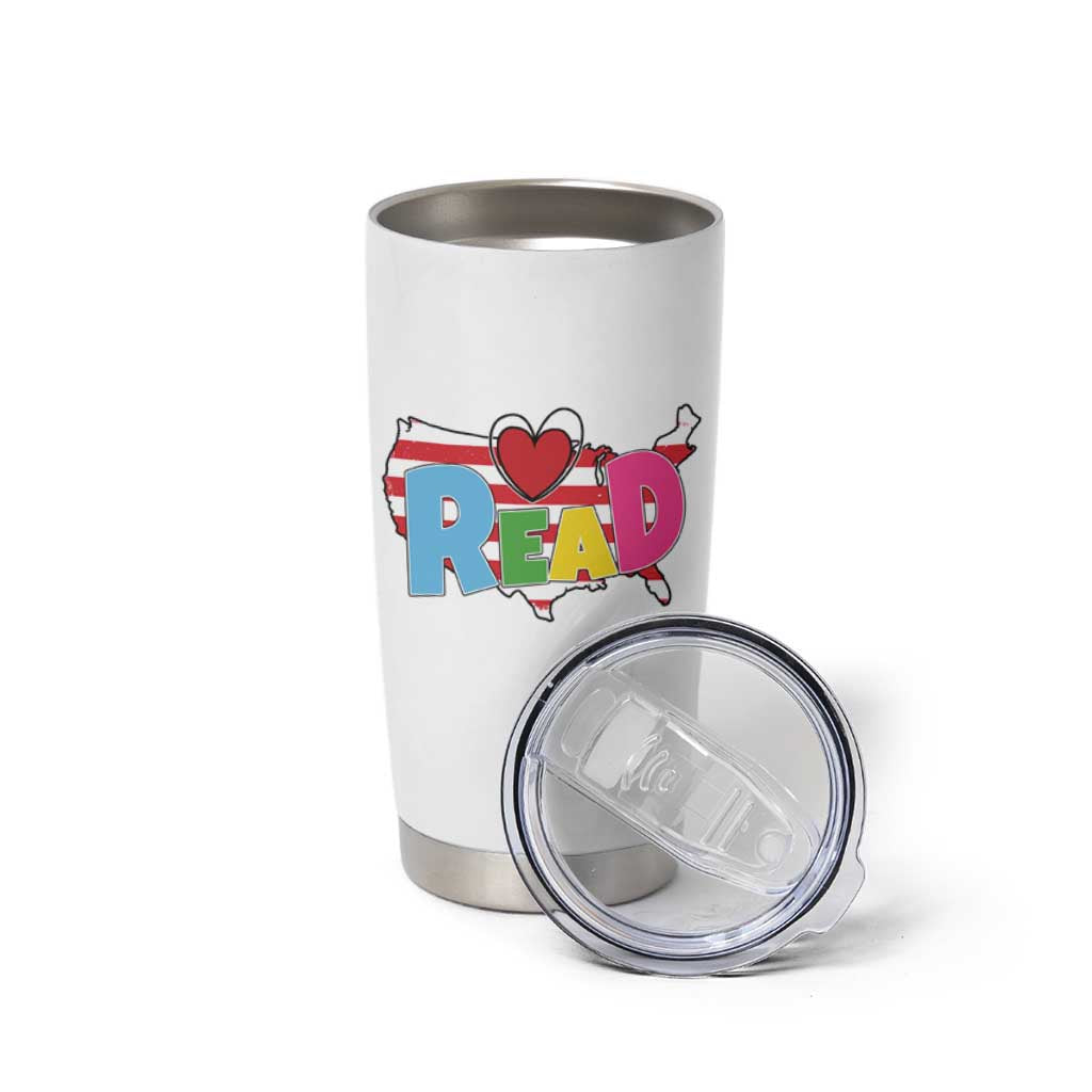 Read Lover America Map Tumbler Cup National Reading Month Bookish Book Lovers
