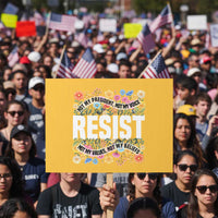 Floral Resist Protest Sign Not My President Not My Voice Not My Values Not My Beliefs - Wonder Print Shop