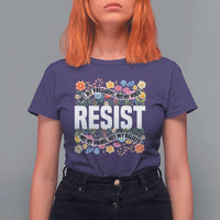 Floral Resist T Shirt For Women Not My President Not My Voice Not My Values Not My Beliefs