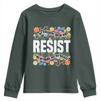 Floral Resist Youth Sweatshirt Not My President Not My Voice Not My Values Not My Beliefs