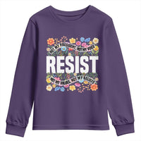 Floral Resist Youth Sweatshirt Not My President Not My Voice Not My Values Not My Beliefs