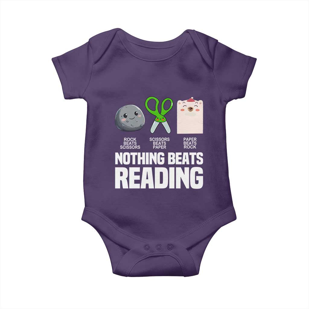 Nothing Beats Reading Baby Onesie Rock Paper Scissors Read Book Lovers