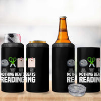 Nothing Beats Reading 4 in 1 Can Cooler Tumbler Rock Paper Scissors Read Book Lovers