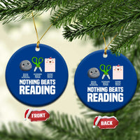 Nothing Beats Reading Ceramic Ornament Rock Paper Scissors Read Book Lovers - Wonder Print Shop