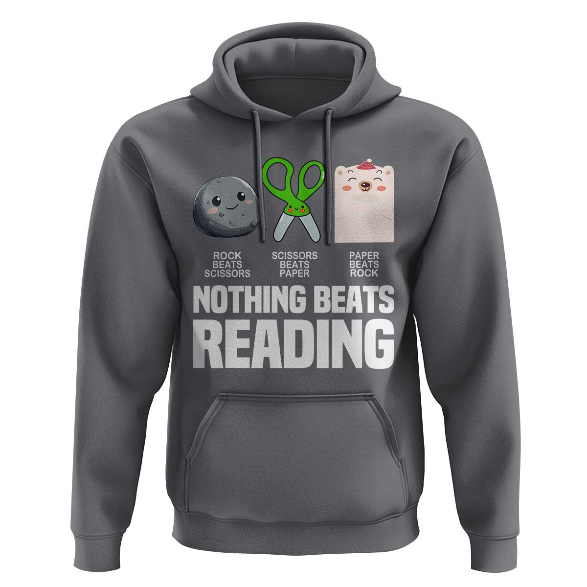 Nothing Beats Reading Hoodie Rock Paper Scissors Read Book Lovers