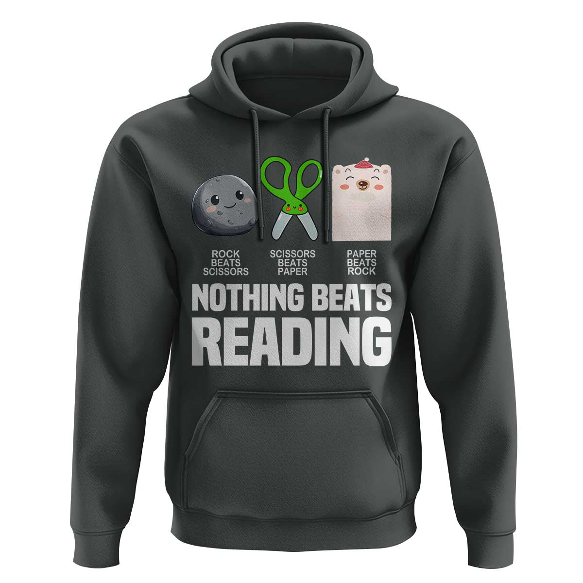 Nothing Beats Reading Hoodie Rock Paper Scissors Read Book Lovers