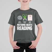 Nothing Beats Reading T Shirt For Kid Rock Paper Scissors Read Book Lovers