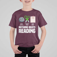 Nothing Beats Reading T Shirt For Kid Rock Paper Scissors Read Book Lovers