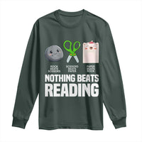 Nothing Beats Reading Long Sleeve Shirt Rock Paper Scissors Read Book Lovers