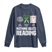 Nothing Beats Reading Long Sleeve Shirt Rock Paper Scissors Read Book Lovers