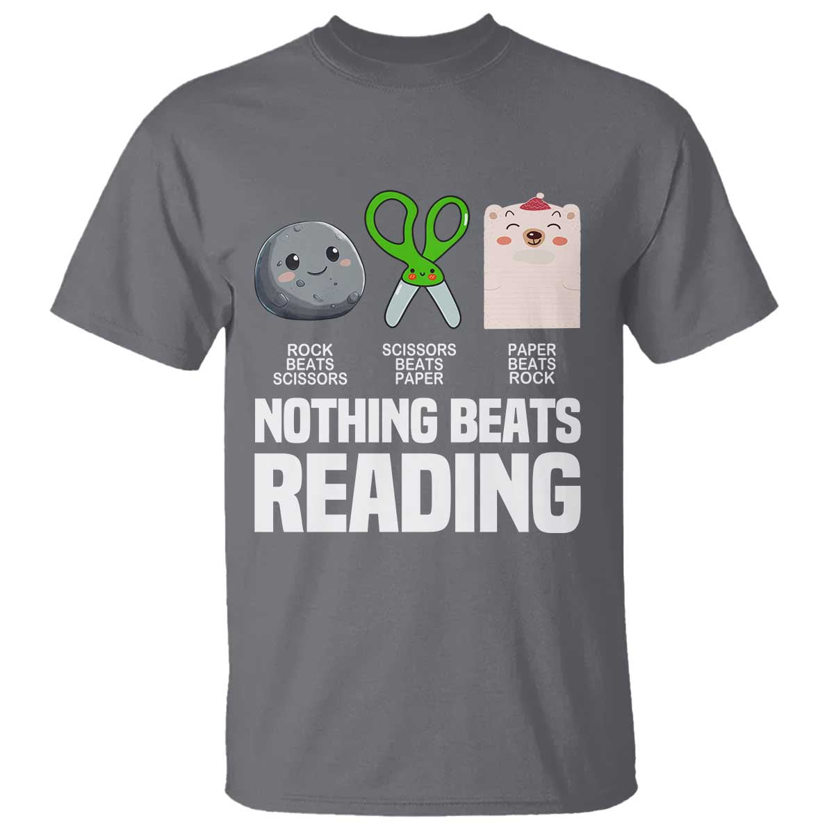 Nothing Beats Reading T Shirt Rock Paper Scissors Read Book Lovers