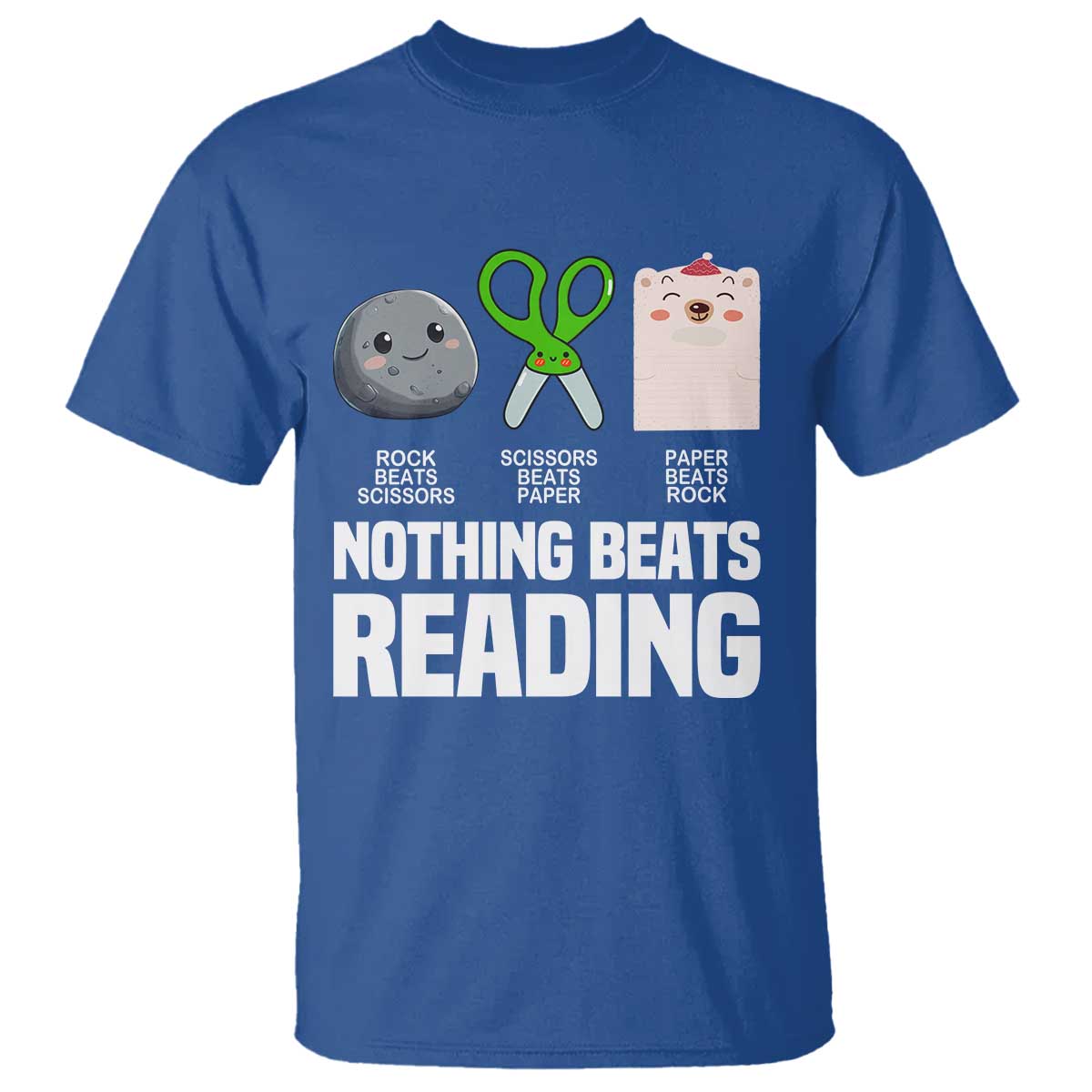 Nothing Beats Reading T Shirt Rock Paper Scissors Read Book Lovers