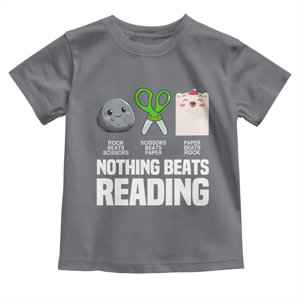 Nothing Beats Reading Toddler T Shirt Rock Paper Scissors Read Book Lovers