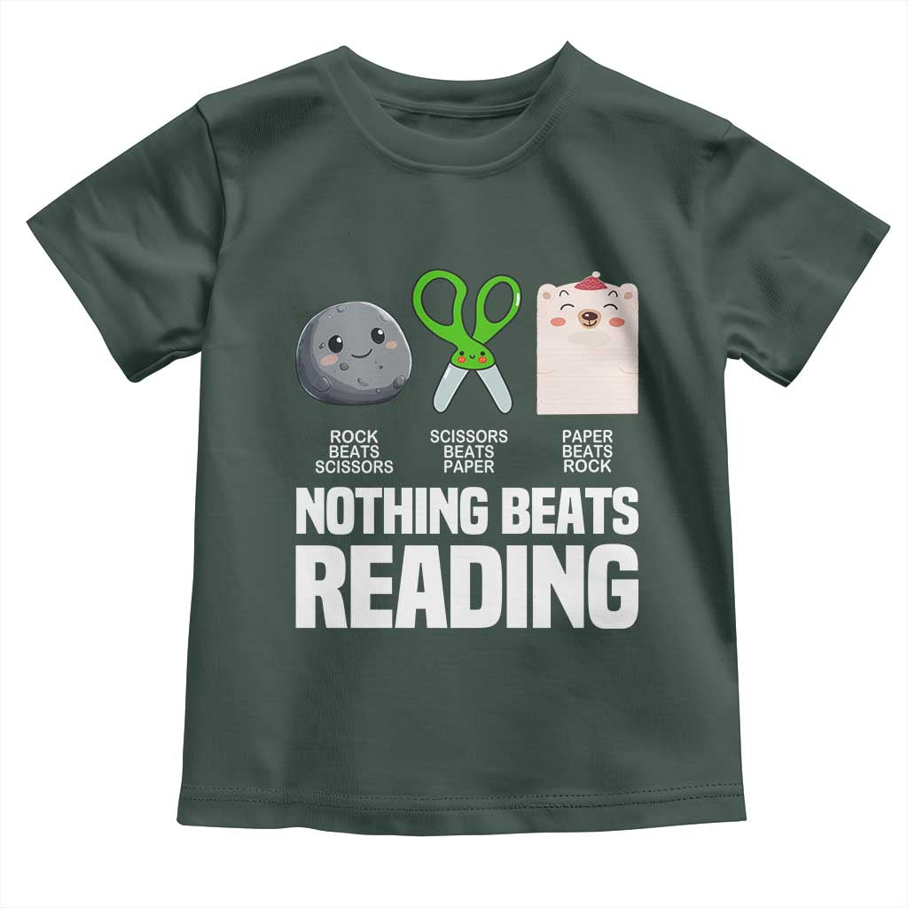 Nothing Beats Reading Toddler T Shirt Rock Paper Scissors Read Book Lovers
