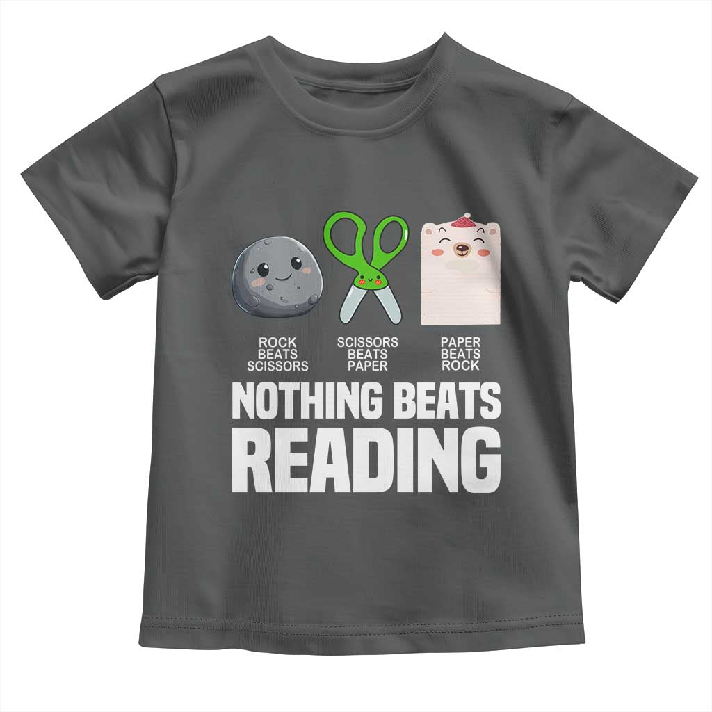 Nothing Beats Reading Toddler T Shirt Rock Paper Scissors Read Book Lovers