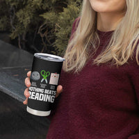 Nothing Beats Reading Tumbler Cup Rock Paper Scissors Read Book Lovers