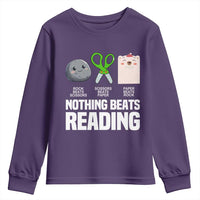 Nothing Beats Reading Youth Sweatshirt Rock Paper Scissors Read Book Lovers