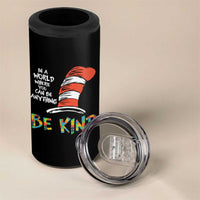 Autism Awareness 4 in 1 Can Cooler Tumbler Why Fit In When You Were Born To Stand Out Cat In Hat