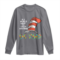 Autism Awareness Long Sleeve Shirt Why Fit In When You Were Born To Stand Out Cat In Hat