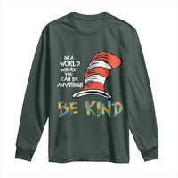 Autism Awareness Long Sleeve Shirt Why Fit In When You Were Born To Stand Out Cat In Hat