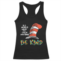 Autism Awareness Racerback Tank Top Why Fit In When You Were Born To Stand Out Cat In Hat