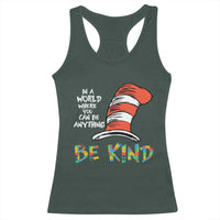 Autism Awareness Racerback Tank Top Why Fit In When You Were Born To Stand Out Cat In Hat