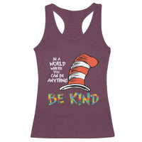 Autism Awareness Racerback Tank Top Why Fit In When You Were Born To Stand Out Cat In Hat