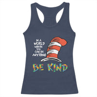 Autism Awareness Racerback Tank Top Why Fit In When You Were Born To Stand Out Cat In Hat