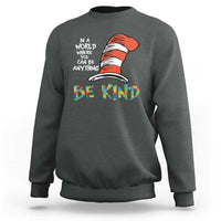 Autism Awareness Sweatshirt Why Fit In When You Were Born To Stand Out Cat In Hat