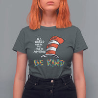 Autism Awareness T Shirt For Women Why Fit In When You Were Born To Stand Out Cat In Hat