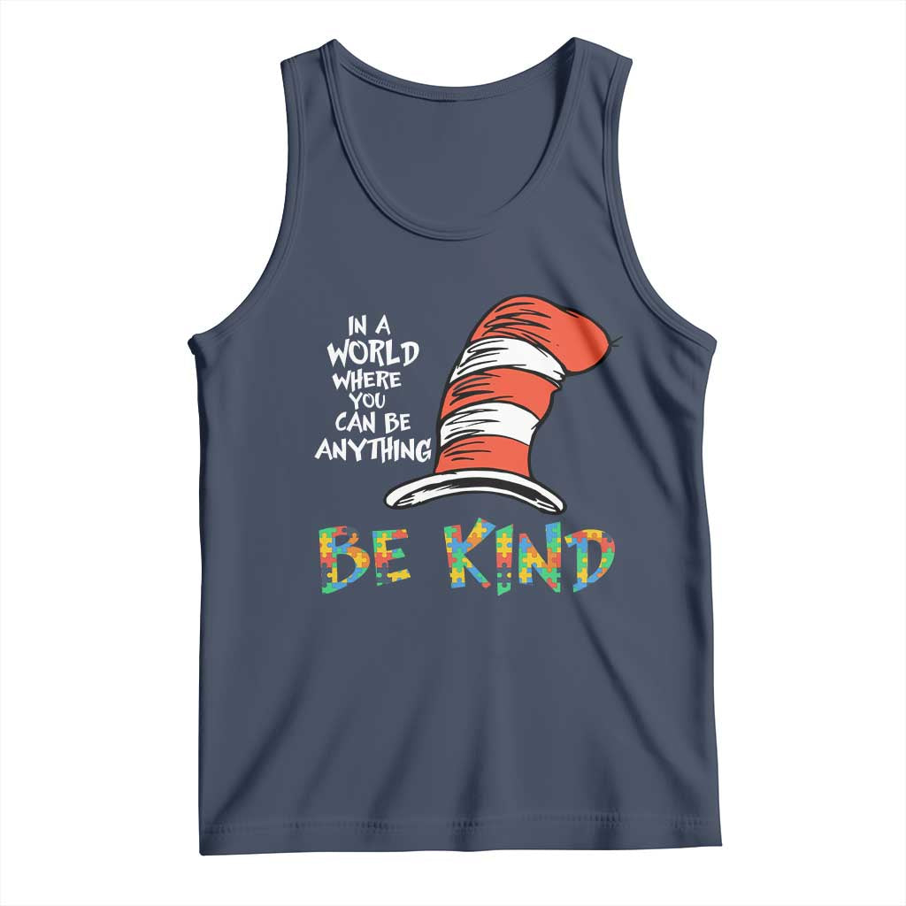 Autism Awareness Tank Top Why Fit In When You Were Born To Stand Out Cat In Hat