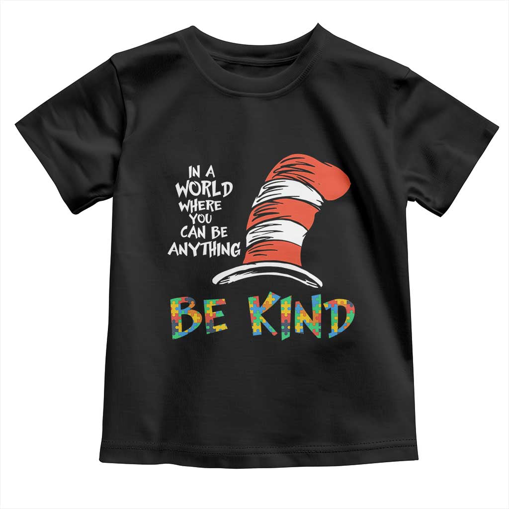 Autism Awareness Toddler T Shirt Why Fit In When You Were Born To Stand Out Cat In Hat