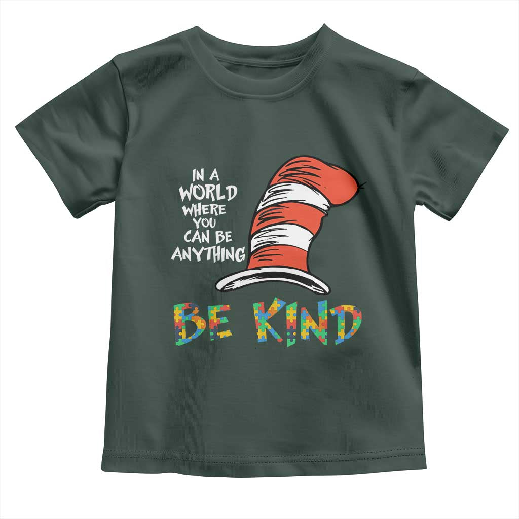 Autism Awareness Toddler T Shirt Why Fit In When You Were Born To Stand Out Cat In Hat