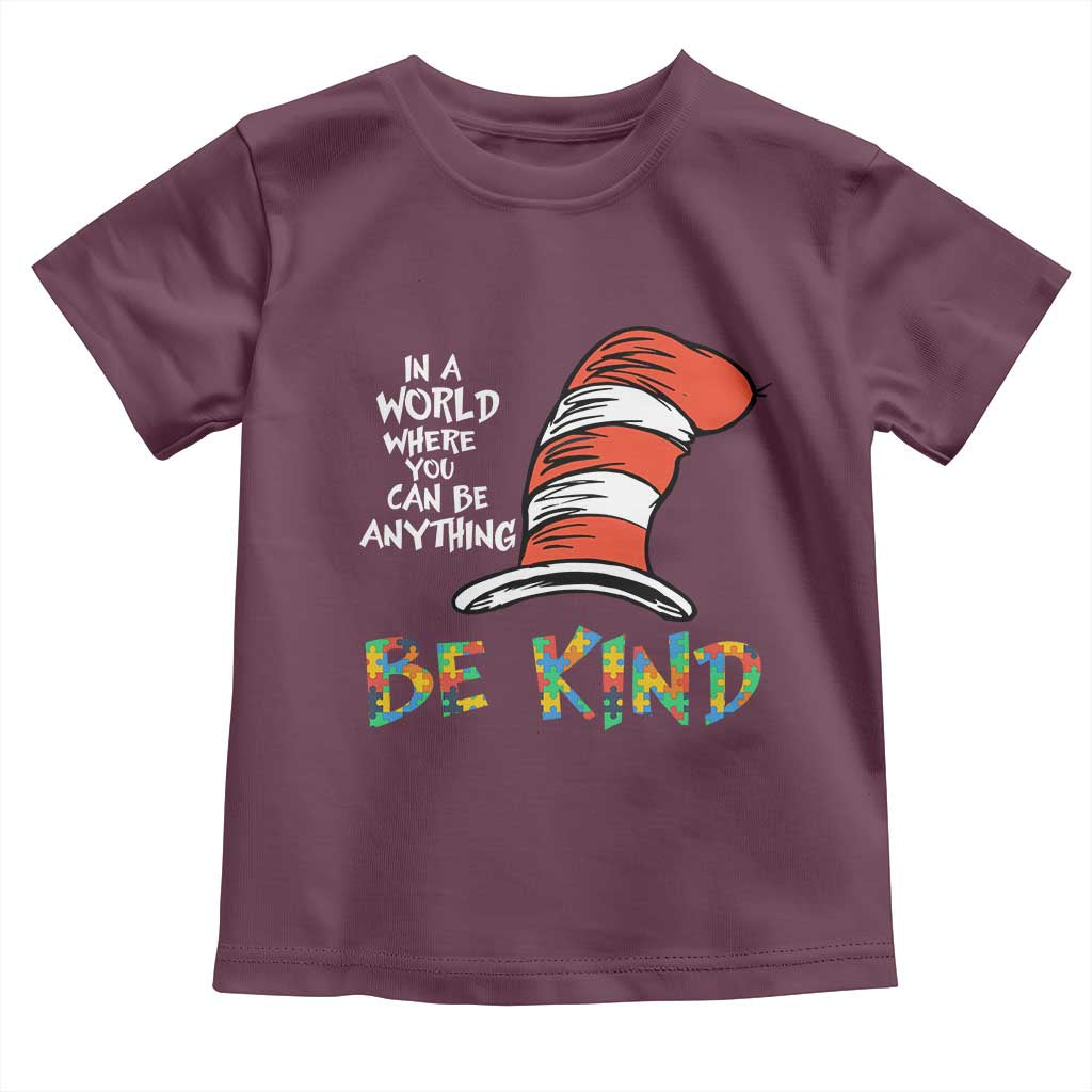 Autism Awareness Toddler T Shirt Why Fit In When You Were Born To Stand Out Cat In Hat